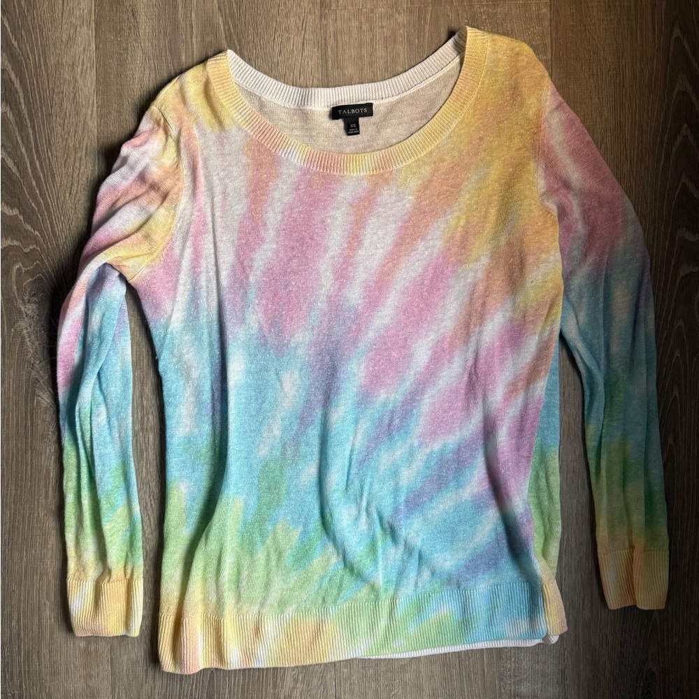Talbots Pastel Tie-Dye Sweater